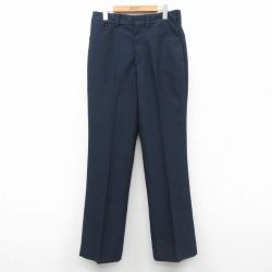 W32★古着 CINTAS スラックス パンツ メンズ 80年代 80s USA製 タロン 紺 26feb16