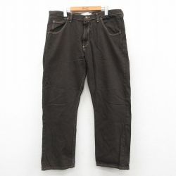 W37★古着 ラングラー ジーンズ メンズ コットン 濃茶 26feb18