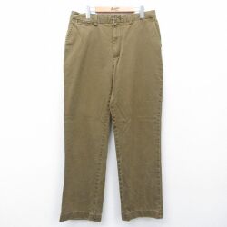 W35★古着 ラルフローレン ブランド パンツ メンズ 90年代 90s コットン 薄緑 26feb20