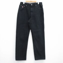W34★古着 ラルフローレン チャップス ブランド ジーンズ メンズ 90年代 90s コットン 黒 デニム 26feb25
