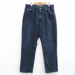 W36★古着 ジーンズ メンズ 90年代 90s コットン USA製 濃紺 デニム【spe】 26feb26