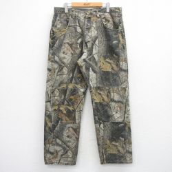 W34★古着 ラングラー ハンティング パンツ メンズ リアルツリー ダブルニー コットン ベージュ他 迷彩【spe】 26mar02