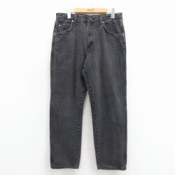 W33★古着 ラングラー ジーンズ メンズ 00年代 00s コットン 黒 デニム【spe】 26mar03