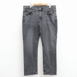 W36★古着 リーバイス Levis 514 ジーンズ メンズ ヒゲ 黒 デニム 26mar05