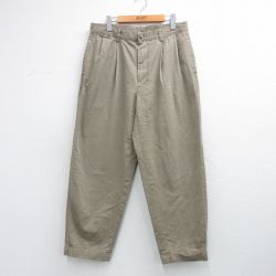 W34★古着 ノーティカ ブランド パンツ メンズ 90年代 90s ワンポイントロゴ コットン 濃ベージュ系 26mar07
