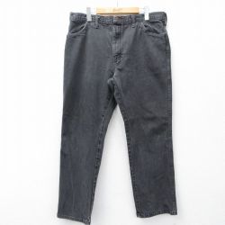 W35★古着 ラスラー ジーンズ メンズ 90年代 90s コットン USA製 黒 デニム 26mar07