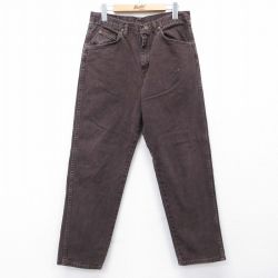 W31★古着 ラングラー ジーンズ メンズ 90年代 90s コットン USA製 茶 デニム 26mar07