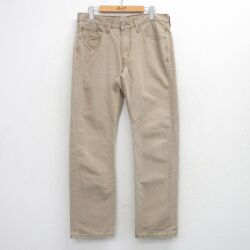 W32★古着 リーバイス Levis 514 ジーンズ メンズ コットン ベージュ デニム 26mar14