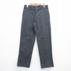 W32★古着 ディッキーズ ワーク パンツ メンズ 874 濃グレー 26mar21
