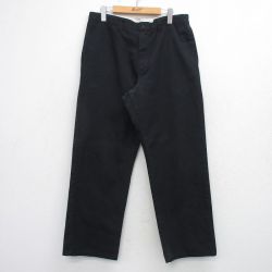 W34★古着 ディッキーズ ワーク パンツ メンズ 黒 26mar21