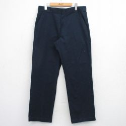 W34★古着 ディッキーズ ワーク パンツ メンズ 874 濃紺 26mar21