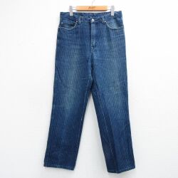 W34★古着 ジーンズ メンズ 90年代 90s コットン 紺 デニム【spe】 26mar25