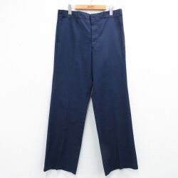 W34★古着 ワーク パンツ メンズ 90年代 90s USA製 紺 26mar25