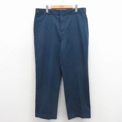 W38★古着 ディッキーズ ワーク パンツ メンズ 90年代 90s タロン 紺 26apr06
