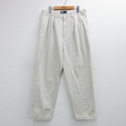 W33★古着 ラルフローレン ブランド チノ パンツ チノパンメンズ 90年代 90s ANDREW コットン 薄ベージュ 26apr08
