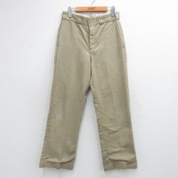 W29★古着 ディッキーズ ワーク パンツ メンズ 80年代 80s タロン ベージュ 内側フランネル【spe】 26apr08