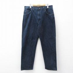 W36★古着 ラングラー ジーンズ メンズ 90年代 90s コットン USA製 濃紺 デニム 26apr09