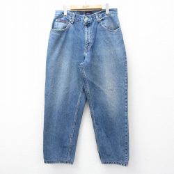 W33★古着 トミーヒルフィガー ブランド ジーンズ メンズ 90年代 90s コットン USA製 紺 デニム 26apr09