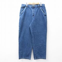 W36★古着 ジーンズ メンズ コットン 紺 デニム 26apr10