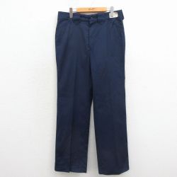 W34★古着 シアーズ パンツ メンズ 80年代 80s デッドストック タロン 紺 26apr13