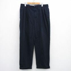 W36★古着 ラルフローレン ブランド チノ パンツ チノパン メンズ 90年代 90s ワンポイントロゴ HAMMOND コットン 紺 26apr23