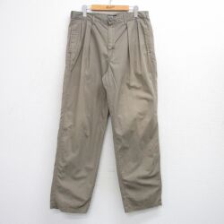 W34★古着 ラルフローレン ブランド チノ パンツ チノパン メンズ 90年代 90s ワンポイントロゴ コットン USA製 ベージュ系【spe】 26apr23