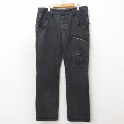 W36★古着 ジーンズ メンズ コットン 黒 デニム 26apr23