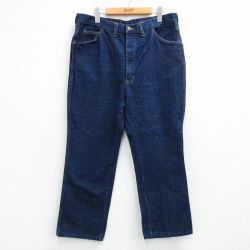 W37★古着 ジーンズ メンズ 80年代 80s コットン 濃紺 デニム【spe】 26may08