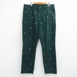 ラルフローレン 90s パンツ 旗刺繍 グリーン W38 | 古着