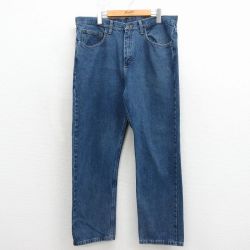 W36★古着 ジーンズ メンズ コットン 紺 デニム 26may11