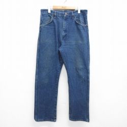 W36★古着 ラスラー ジーンズ メンズ 90年代 90s コットン ネイビー デニム【spe】 26may13