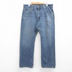 リーバイス W35 ジーンズ ヒゲ ネイビー | 古着