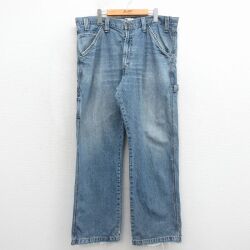 リーバイス W38 ペインターパンツ ヒゲ ネイビー | 古着