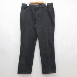 W37★古着 ジーンズ メンズ 80年代 80s タロン ブラック デニム【spe】 26jun11