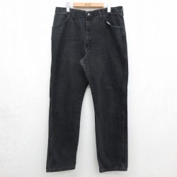 W36★古着 ラスラー ジーンズ メンズ コットン ブラック デニム 26jun11