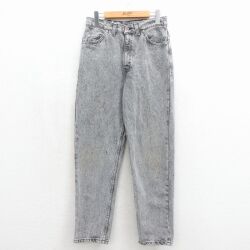 W30★古着 ジーンズ メンズ 90年代 90s ケミカルウォッシュ コットン USA製 ブラック デニム【spe】 26jun15