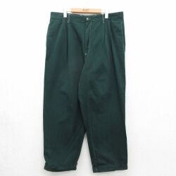 トミーヒルフィガー 90s パンツ グリーン 実寸W37 | 古着