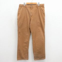 W37★古着 カーハート ペインター パンツ メンズ ダック地 コットン ブラウン【spe】 26jun24
