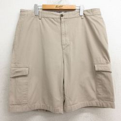 W39★古着 チャップス ブランド ショート カーゴ パンツ ショーツ メンズ ダック地 コットン ベージュ カーキ 24jun26 中古 ボトムス 短パン ショーパン