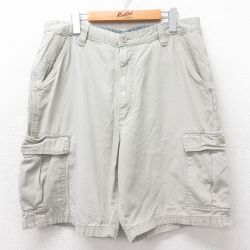 【50%OFF】W36★古着 ラングラー Wrangler ショート カーゴ パンツ ショーツ メンズ コットン ベージュ カーキ 24jul04 中古 ボトムス 短パン ショーパン