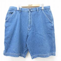 【50%OFF】W36★古着 ビューグルボーイ ショート パンツ ショーツ メンズ 00年代 00s コットン 紺 ネイビー デニム 24jul11 中古 ボトムス 短パン ショーパン ハーフ