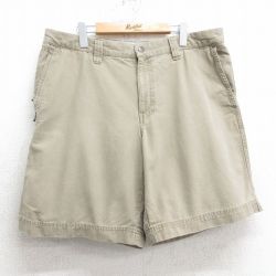 【50%OFF】W38★古着 コロンビア COLUMBIA ショート パンツ ショーツ メンズ コットン ベージュ カーキ 25mar31 中古 ボトムス 短パン ショーパン ハーフ