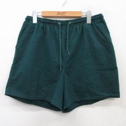 W31★古着 ベーシックエディションズ ショート パンツ ショーツ メンズ 00年代 00s 緑 グリーン 25apr01 中古 ボトムス 短パン ショーパン ハーフ