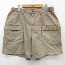 W35★古着 ショート ブッシュ パンツ ショーツ メンズ コットン 薄緑 グリーン 25apr01 中古 ボトムス 短パン ショーパン