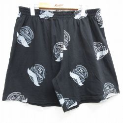 W34★古着 ショート イージー パンツ ショーツ メンズ 90年代 90s DR MCGILLCUDDYS 酒 USA製 黒 ブラック 25apr02 中古 ボトムス 短パン ショーパン