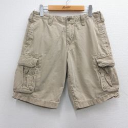 W30★古着 ギャップ GAP ショート カーゴ パンツ ショーツ メンズ ベージュ カーキ 25apr03 中古 ボトムス 短パン ショーパン