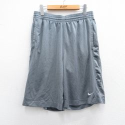 W32★古着 ナイキ NIKE ショート イージー パンツ ショーツ メンズ 00年代 00s ワンポイントロゴ グレー他 25apr03 中古 ボトムス 短パン ショーパン