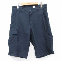 W32★古着 ショート ワーク パンツ ショーツ メンズ バドワイザー CiNTAS ゴアテックス 紺 ネイビー 25apr03 中古 ボトムス 短パン ショーパン