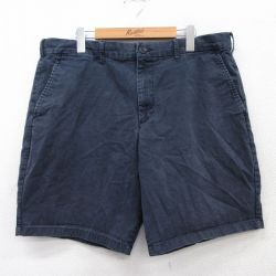W38★古着 ギャップ GAP ショート チノ パンツ チノパン ショーツ メンズ 紺 ネイビー 25apr03 中古 ボトムス 短パン ショーパン
