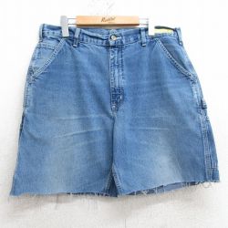 カーハート W36 ショートペインターパンツ ヒゲ ネイビー | 古着